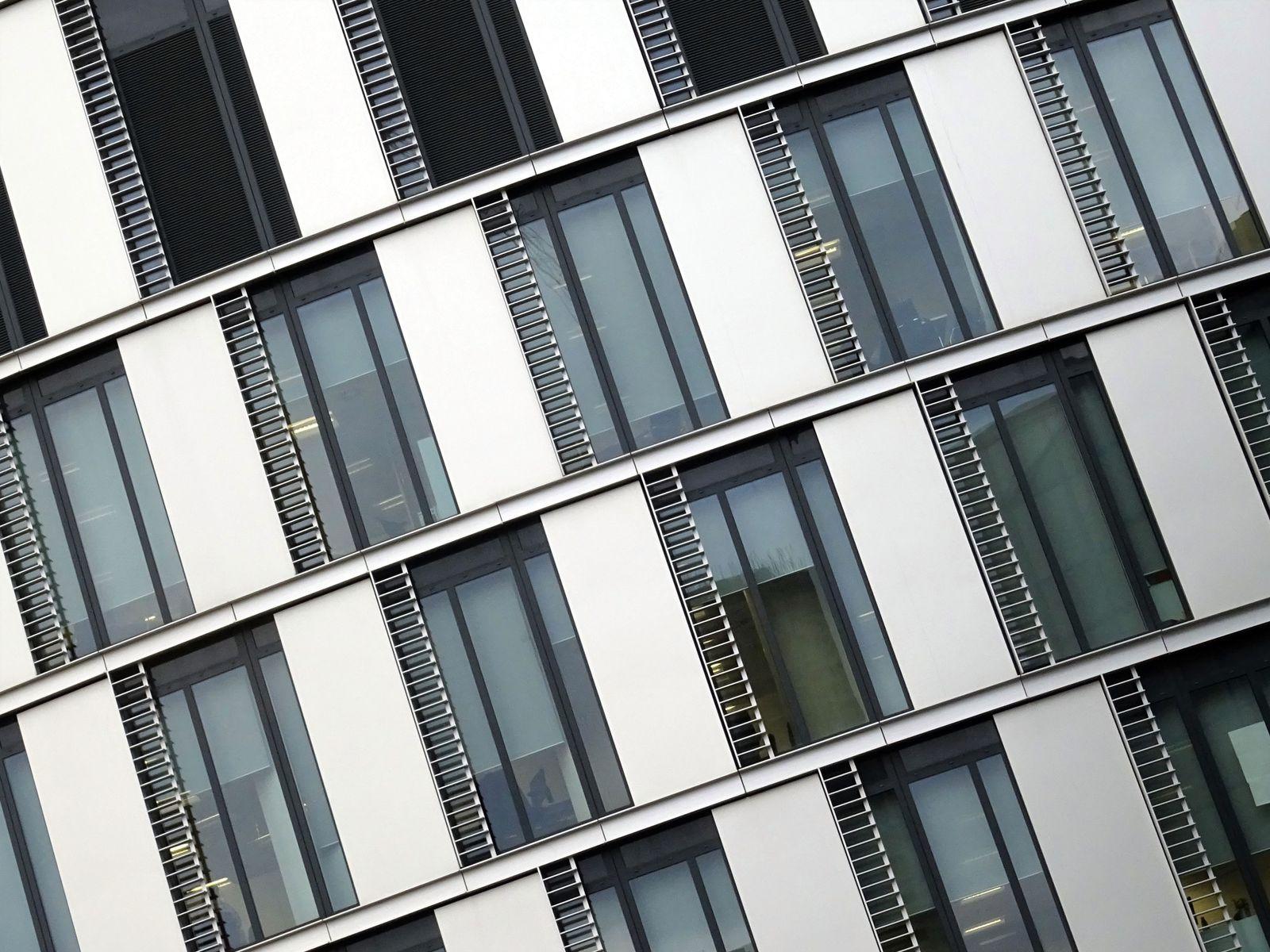 Angled view of the Junction Business Park office building exterior