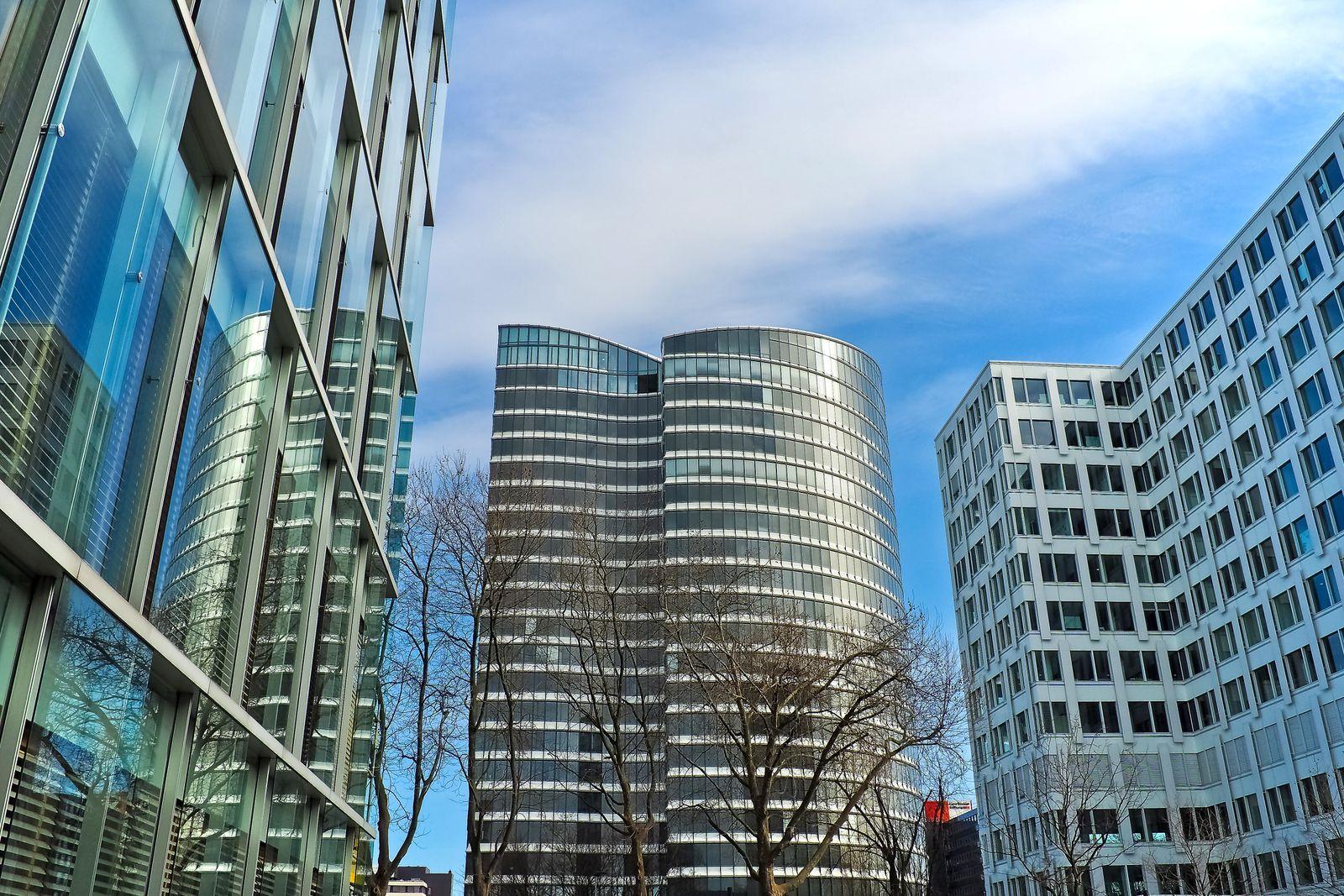 Artist's impression of the completed Skyline Towers facade